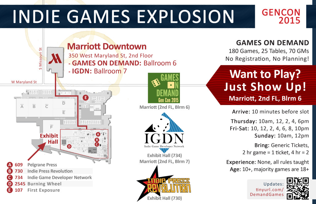 Games on Demand - Gen Con 2015 - Indie Games Explosion Map